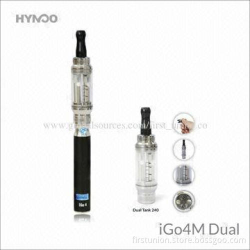 Hot sale iGo4M Dual-rechargeable Electronic Cigarettes with Dual-tank Clearomizer